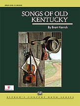 Songs of Old Kentucky Concert Band sheet music cover Thumbnail